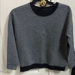 lululemon athletica Women's Grey Crewneck Sweatshirt with Black Trim